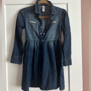 JUSTICE- Jean dress with crystal embellishment -perfect for any season!